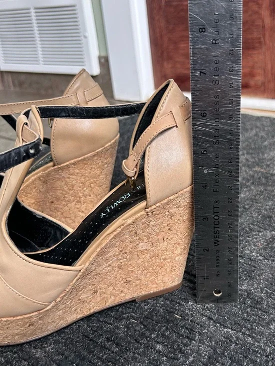 Cynthia Rowley | Shoes | Cynthia Rowley Nude Tstrap Cork Wedge Sandals ...